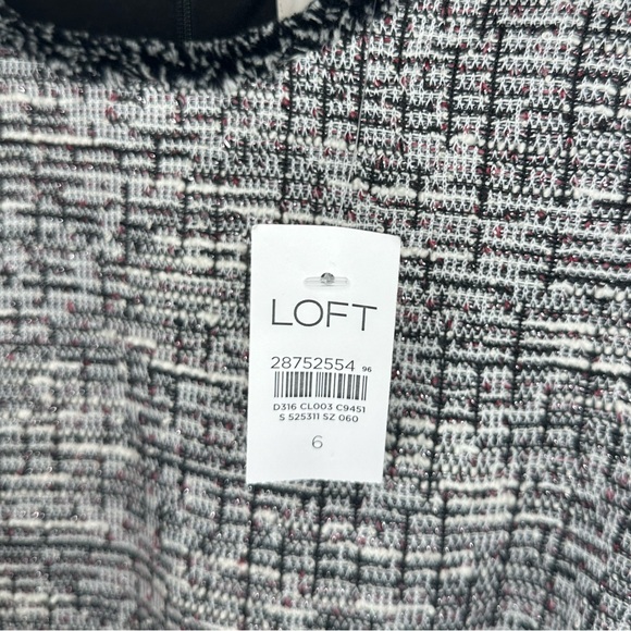 LOFT Shimmer Boucle Flare Dress - Picture 10 of 11